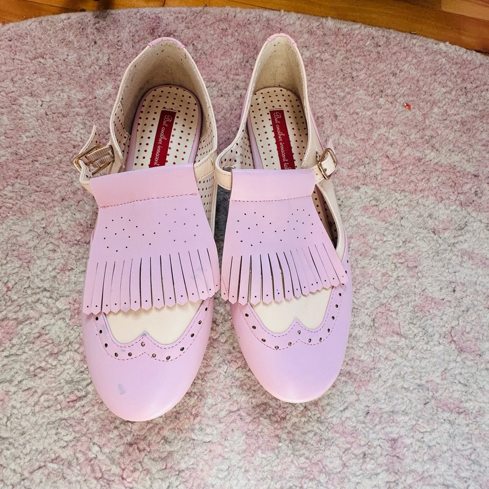 Lavender cute flat shoes